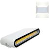Silamp Lampada Applique led COB da parete 220V 12W BIANCO doppio luce IP 65 da esterno