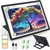 Phylosal Blocco luminoso ricaricabile A3 LED con supporto integrato, scatola luminosa magnetica per disegno, lavagna luminosa con pulsante laterale, tavolo luminoso super luminoso per pittura con