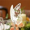 C.X.Y. 100pz farfalle Segnaposto Segnabicchiere BIANCA PERLATA bomboniera matrimonio segnatavolo