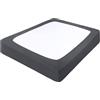 ELYSYSRL Mantovana Letto Matrimoniale Singolo Elasticità Vestiletto 120x200 160x190 Microfibra, Coprirette Elastica a 4 Lati, Facile da Rimuovere e Lavare(Grigio scuro,160x200+38cm)