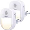 Useber [2 Pezzi] Luce Notturna Bambini, con Sensore di Movimento, LED con 3 modalità di Illuminazione per Corridoio,Scale,Soggiorno,Bagno,Cucina