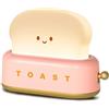 Lancoon Luce notturna a LED rossa, ricaricabile e portatile, con timer, simpatica lampada da toast per toast, decorazione da scrivania, lampada da tostapane, idea regalo di Natale per bambini,