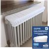 Ka' Mia Copricalorifero Elasticizzato Universale Tessuto 100% Cotone con Filtro Antismog 100% Poliestere - Adatto a Caloriferi da 30 a 70 cm - Colore Bianco - Made in Italy
