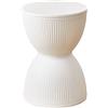YWRU Sgabello per Trucco Clessidra Creativa Sgabello da Pranzo Rotondo Plastica Sgabello da Doccia da Bagno Impermeabile Anti-Coccole per Cucina Camera da Letto Soggiorno,30×43cm(Color:Bianco)