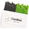 CanBee Candele di cera Candele Rituali Nero e Verde in Cera d'Api Naturale - Set 50 Pezzi 16 cm x 5 mm - Candeline Sottili per Crescita Personale, Nuovi Inizi e Rinnovamento - Durata circa 40 Minuti - CanBee