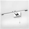 Jadssox Barra Luminosa cromata per Trucco Lampada da Specchio lineare a LED per Bagno Luci Anteriori a Specchio Regolabili Sconce da Parete per Trucco con Interruttore a Catena Lampade per armadietto