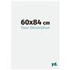 yd. Your Decoration - Cornice 60x84 cm - Bianco Lucente - Decorativa Parete in Plastica con Vetro in acryl - Antiriflesso - 60x84 Cornice - Evry