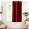 PONY DANCE Tenda Oscurante da Interno con Anelli Tenda Corta per Cucina Moderna Blackout Curtain Termica Isolante per Casa 1 Pezzo L 132 x A 90 cm, Rosso
