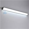 GZZBMY LED Applique da Parete Esterno/Interno Lampada da Parete Esterna con Sensore Movimento IP65 Impermeabile Nero Lunga Plafoniera da Esterno Luce da Parete Per Villa Terrazzo (Luce Bianca,60cm)