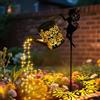GuKKK Annaffiatoio a energia solare, luci per annaffiatoio con gancio a farfalla, petali di rosa, annaffiatoio solare per esterni, IP65, impermeabile, può essere utilizzato per Hofweg Balcone