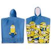 hermet, Telo Mare Con Cappuccio Minions, Poncho Mare Maxi da Bambino, 60x60 cm, Asciugamano da Spiaggia o Piscina, 100% Morbido Cotone