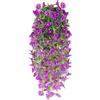 msymsyu Set di 4 fiori artificiali da appendere, 76 cm, bouquet di piante artificiali da appendere per parete, cortile, decorazione per interni ed esterni (viola)