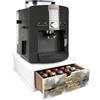 Lupia - Cassetto Porta Cialde Caffè e Porta Capsule 27x33x11 cm GOLDEN ART, Contenitore Organizer per Caffè, Tè, Tisane e Zucchero, Angolo Bar in Legno Bianco Antimacchia per casa e ufficio