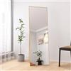 JYNVO Specchio per tutto il corpo, 180 x 80 cm, specchio da terra rettangolare, cornice in lega di alluminio, specchio da pavimento, vetro antiurto, per camera da letto, soggiorno, corridoio, oro (oro