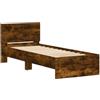 vidaXL Giroletto con Testiera Rovere Fumo 75x190 cm Legno Multistrato