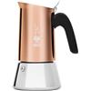 Bialetti Caffettiera New Venus Bronze 6 Tazze, Manico anti scottatura, Adatta a Induzione, 6 Tazze (235 ml), Acciaio Inossidabile, Bronzo