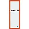 yd. Your Decoration - Cornice 20x60 cm - Arancione - Decorativa Parete in Legno con Vetro in acryl - Antiriflesso - 20x60 Cornice - Mura
