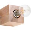 SOLLUX lighting Parete in legno chiaro ABEL L: 10, B: 10, H: 10, E27, dimmerabile