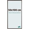 yd. Your Decoration - Cornice 50x100 cm - Antracite - Decorativa Parete in Plastica con Vetro in acryl - Antiriflesso - 50x100 Cornice - Evry