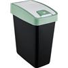 keeeper Cestino Premium con Coperchio Ribaltabile, Soft-Touch, 25 L, Magne, Nordic Green (Verde)