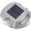 Fabater Luce Solare per Prigionieri Stradali, Rilevamento Sensibile Al Risparmio Energetico Indicatore di Percorso a LED Solare Alta visibilità Lega di Alluminio IP68 Impermeabile per