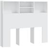 vidaXL Testiera con Contenitore Bianco 120x19x103,5 cm