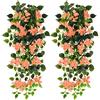Elecxlink Bougainvillea artificiale da appendere, resistente ai raggi UV, in plastica, per interni ed esterni, giardino, portico, grondaia, decorazione da parete per matrimoni, decorazioni autunnali