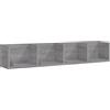 vidaXL Wandschap CD 100x18x18 cm bewerkt hout grijs sonoma eikenkleur