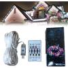 Generico Smart Rainbow LED Luce permanente per esterni, luci a striscia LED per esterni, kit di strisce luminose flessibili impermeabili con telecomando (15 metri)