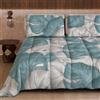 PETTI Artigiani Italiani Trapunta Invernale Matrimoniale 270 × 260 cm | Tropical Celeste Argento, Microfibra Double Face con Stampa Digitale, 300 g/m², Made in Italy