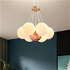 DUNMW Creativo Combinato LED Combinato 3D Luna e Pianeta Lampada da Soffitto a Sospensione Lampadario Luna Camera dei Bambini Plafoniera per Camera da Letto, Soggiorno, 42W, 3 Illuminazione