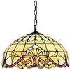 SHENGXUAN E27 Tiffany Lampada a sospensione Vintage Glass lampadari Altezza regolabile Tavolo da pranzo Sala da pranzo Cucina Retro Illuminazione per Sospensione Soggiorno Camera da letto Loft Cafe Bar