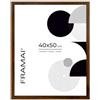 FRAMAI® Cornice portafoto 40 x 50 cm marrone MDF cornice ecologica con plessi infrangibili, gancio e supporto