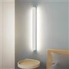 VOMI Lunga Striscia LED Applique Esterno da Parete Bianca Barra Metallo Acrilico IP65 Fredda Luce Diffusa su Entrambi i Lati Lampada da Parete Interno Up Down Illuminazione Terrazza Corridoio Camera,60cm