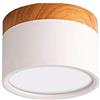 LAI HO Faretto da Incasso A LED, Attacco per Plafoniera A LED Moderno in Legno Nordico, Faretto in Alluminio Bianco Freddo per Corridoio da Cucina della Sala da Pranzo,Bianca,15W