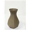 Generico Vaso Decorativo Moderno in PLA - Design Ottagonale a Spirale, Altezza 18 cm - Per Fiori Secchi e Arredo Minimal - Disponibile in Vari Colori (CHAMPAGNE)
