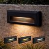 MAKA change your life quality MAKA Segnapasso LED Rettangolare 6W CCT IP65 da Esterno per Giardino, Scale e Vialetti | Luce Regolabile 3000K-4200K-6400K | Faretto Anti-Abbagliamento | Nero