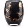 Terroso - Vaso - Vetro nero soffiato a bocca - Aspetto lussuoso, elegante e raffinato - 20 cm di altezza - Effetto marmo - Vaso per fiori
