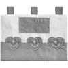 emmevi Copriforno Morbido Shabby Chic Cuori Passanti Tessuto Chiusura A Strappo Copri Forno Cucina (E)