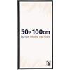 Dutch Frame Factory - Cornice 50x100 cm - Nero Opaco - Cornice per foto in Plastica con vetro plastico Antiriflesso - Cornice portafoto 50x100 cm - Angers