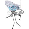 KADAX Asse da Stiro a Vapore Pieghevole con Altezza Regolabile, Supporto per Ferro con Caldaia, Presa Elettrica e Stiramaniche (Blu, 130 x 48 cm)