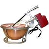 Haus und K�che POLENTINA OVBC PAIOLO IN RAME CON MOTORE ELETTRICO DIAMETRO 26 CM 14 WATT BASE ALLUMINIO