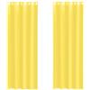 vidaXL Tende in Voile con Occhielli 2 pz Giallo - Tenda a Rete Trasparente per Finestra, Trattamento Finestra