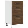 vidaXL Base da Cucina Kalmar Rovere Marrone in Legno Multistrato, Mobile Base lavello, Mobile Base lavello Cucina, Mobile Base Cucina per lavello