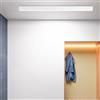 TZSMUM Plafoniera LED Soffitto Interno Moderna Design Lampada da Soffitto Rettangolare Decorativa Plafoniera Alluminio Lunga per Camera da Letto Corridoio Soggiorno (Bianco-Luce Bianca,150cm)
