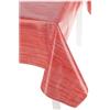Casatessile Tovaglia plastificata Italiana Trama Tovaglia Cerata, Tovaglia Plastica - Rosso, 6 posti 140x180 cm.