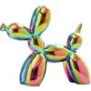 YOYUMI Ornamento Scultura Cane Palloncino Elettroplaccato, statua in ceramica lucida speculare per soggiorno, camera da letto e ufficio, colore sfumato 10,5 * 10,5 * 4 cm
