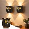 Lergas Lampada da parete a LED per interni con sensore di movimento, batteria ricaricabile, 1 pezzi, USB, luce notturna dimmerabile, luce di movimento, magnetica, 3 modalità gufo sensore di movimento, luce
