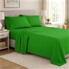 Corredocasa - Completo Lenzuola in Microfibra, Set Letto con Lenzuolo sotto, Lenzuolo sopra e Federe in Tinta Unita (Matrimoniale Verde)