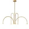 A.1.Coo Lampadario Moderno Rotondo Lampadario Creativo A 6 Luci Con Sfera Di Vetro Bianco Adatto A Soggiorno Interno Camera Da Letto Sala Da Pranzo Cucina Caffè (fonte Di Luce Non Inclusa)(Gold)